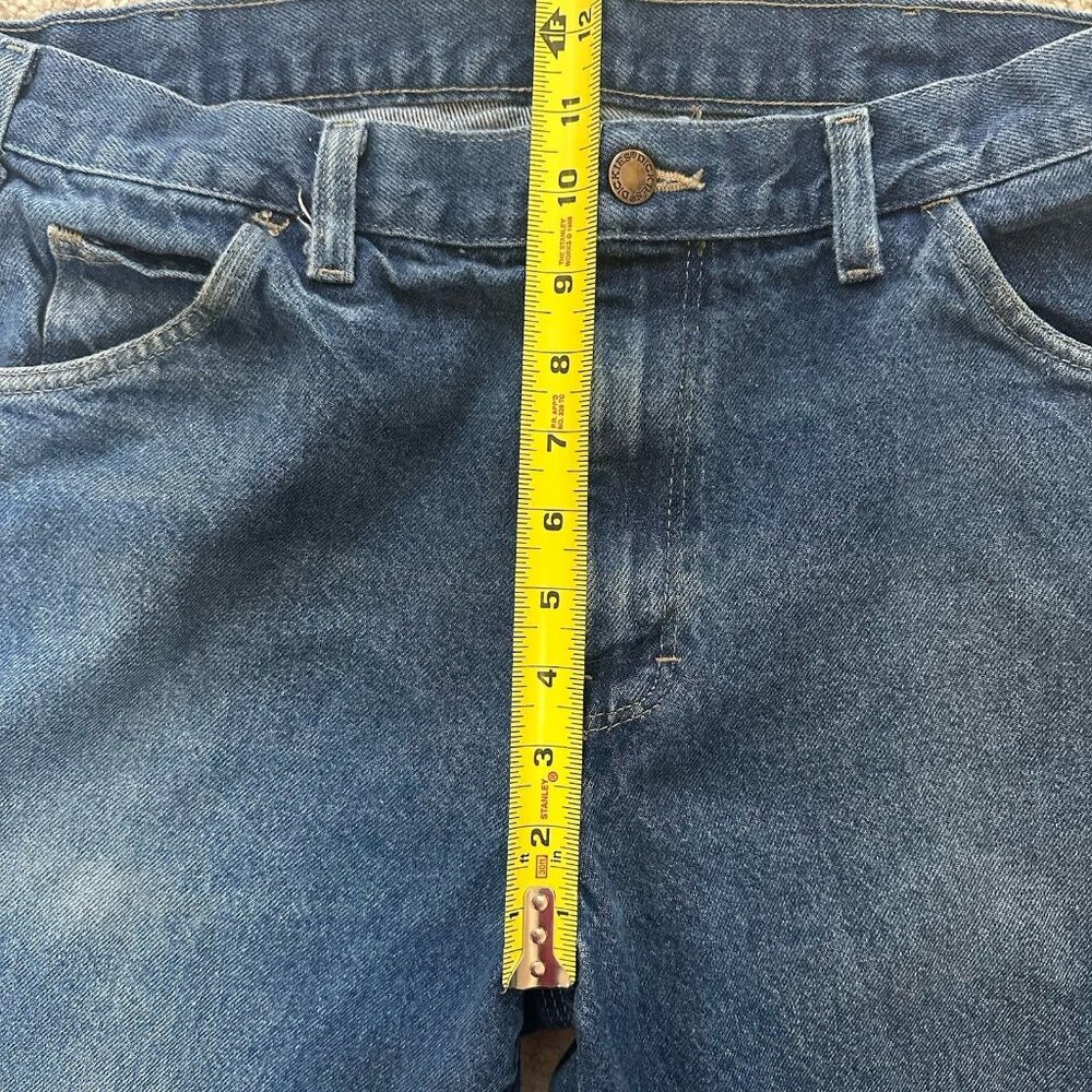 Dickies Jeans Men’s 34x32 Medium Wash Work Wear Straight Leg Cargo Pocket - Picture 4 of 13